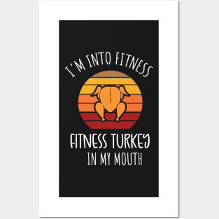 I'm into Fitness Fitness Turkey in my Mouth / Funny Adult Humor Ginger Cookei Ugly Christmas Posters and Art